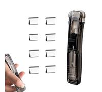 Clam Clip Dispensers 1+8 Set, 1 Pcs Black Paper Clip Dispensers & 8 Silver Metal Refill Replacement Clips, Practical Reusable, for Sorting Fixing Office Home School Materials Paper Stapling (Black)