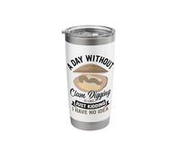 Clam Harvest Enthusiast Clamming Lover Seafood Design Stainless Steel Insulated Tumbler