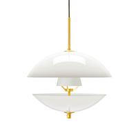 Clam Pendant White/ Brass Ø44
