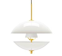 Clam Pendant White/ Brass Ø55