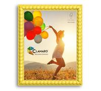 CLAMARO Bubble Design Picture Frame 18x24 cm, Yellow, MDF Wood, For Photos