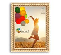 CLAMARO "BUBBLE" designer photo frame 40 x 90 cm, gold colour, handmade MDF photo frame with acrylic glass, photo frame for example pictures, posters or puzzles