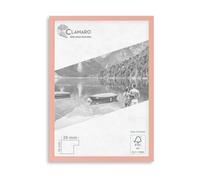 CLAMARO Collage 20 Picture Frame 13 x 17 cm Handmade to Measure Pink Modern 20 mm Wide Slim Design MDF Wooden Picture Frame Including Acrylic Glass, Back Panel and Hanger
