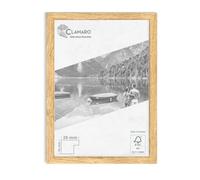 CLAMARO "COLLAGE 20" Picture Frame 15x22 Handmade to Measure | Natural Oak | Modern 20 mm Wide Slim Design MDF Wooden Picture Frame Including Acrylic Glass, Rear Panel, and Hanger