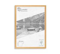 CLAMARO 'COLLAGE 20' Picture Frame 23 x 30 cm Handmade Made to Measure Oak Windsor Modern 20 mm Wide Slim Design MDF Wooden Picture Frame with Acrylic Glass, Back Panel and Hanger