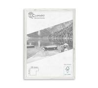 CLAMARO 'COLLAGE 20' Picture Frame 34x49 Handmade to Measure | Eiche Sanremo White | Modern 20 mm Wide Slim Design MDF Wooden Picture Frame In crylic Glass, Rear Panel and Hanger