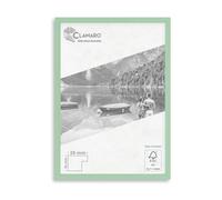 CLAMARO Collage 20 Picture Frame 35 x 35 cm Handmade Made to Measure Sage Modern 20 mm Wide Slim Design MDF Wooden Picture Frame with Acrylic Glass, Back Panel and Hanger