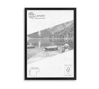 CLAMARO 'Collage 20' Picture Frame 36 x 46 cm Handmade Made to Measure | Matte Black | Modern 20 mm Wide Slim Design MDF Wooden Picture Frame with Acrylic Glass, Back Panel and Hanger