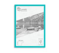 CLAMARO Collage 20 Picture Frame, 40x50 cm, Turquoise, 20 mm Slim Moulding | MDF Wood Frame, Acrylic Glazing Sheet, HDF Backing Board, Metal Sawtooth Hanger, Handmade in Germany