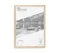 CLAMARO "COLLAGE 20" Picture Frame A4 (21 x 29.7) Handmade to Measure | Oak | Modern 20 mm Wide Slim Design MDF Wooden Picture Frame Incl. Acrylic Glass, Rear Panel and Hanger