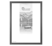 Clamaro 'Collage' Handmade Photo Frame 48x38 | Grey Steel | Modern MDF Picture Frame with Acrylic Glass Glass, Back Plate and Hanger (Horizontal and Vertical)