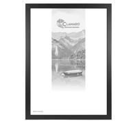 Clamaro 'Collage' Handmade Photo Frame 66 x 87 | Matte Black | Modern MDF Picture Frame with Acrylic Glass Backplate and Hanger (Horizontal and Vertical)