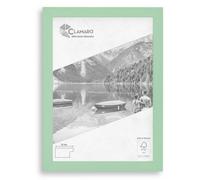 CLAMARO 'Collage' Picture Frame 21 x 21 cm Handmade Made to Measure Sage Pastel Modern Square MDF Wooden Picture Frame with Acrylic Glass, Back Panel and Hanger (Landscape and Portrait)