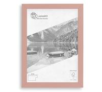 CLAMARO 'Collage' Picture Frame 24 x 34 cm Handmade Made to Measure Pink Pastel Modern Square MDF Wooden Picture Frame Including Acrylic Glass, Back Panel and Hanger Landscape and Portrait Format