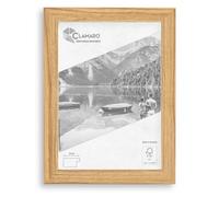 CLAMARO 'COLLAGE' Picture Frame 31 x 41 cm Handmade Made to Measure | Catania Oak | Modern Square MDF Wooden Picture Frame with Acrylic Glass, Back Panel and Hanger (Landscape and Portrait)