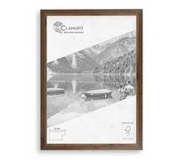 CLAMARO 'COLLAGE' Picture Frame 31 x 41 cm Handmade Made to Measure Walnut Modern Square MDF Frame Including Acrylic Glass, Back Panel and Hanger (Landscape and Portrait)