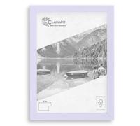 CLAMARO 'Collage' Picture Frame 34 x 48 cm Handmade Made to Measure Lilac Pastel Modern Square MDF Wooden Picture Frame Including Acrylic Glass, Back Panel and Hanger Landscape and Portrait Format