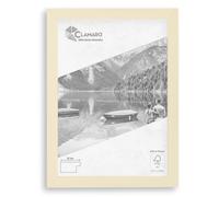 CLAMARO 'Collage' Picture Frame 36 x 46 cm Handmade Made to Measure Beige Modern Square MDF Wooden Picture Frame Including Acrylic Glass, Back Panel and Hanger Landscape and Portrait Format