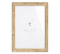 CLAMARO Collage Picture Frame 40 x 120 cm, MDF Wood, Natural Oak | Moulding Width 30 mm, Depth 16 mm, HDF Backing Board, Sawtooth Hanger for Portrait and Landscape, Handmade in Germany