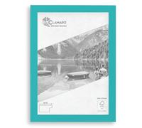 CLAMARO 'Collage' Picture Frame 46 x 61 cm Handmade Made to Measure Turquoise Pastel Modern Square MDF Wooden Picture Frame Including Acrylic Glass, Back Panel and Hanger Landscape and Portrait Format