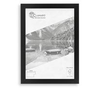 Clamaro 'COLLAGE' picture frame 55x120 handmade | Black Matt | modern angular frame made from MDF wood with acrylic glass pane, back board and metal hanger (horizontal and vertical)