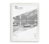 CLAMARO 'COLLAGE' Picture Frame 56 x 76 cm Handmade Made to Measure Oak Sanremo White Modern Square MDF Frame Including Acrylic Glass, Back Panel and Hanger (Landscape and Portrait)