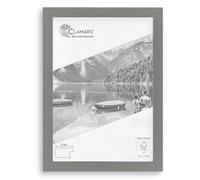 Clamaro 'COLLAGE' picture frame 60x65 handmade | Grey Steel | modern angular frame made from MDF wood with acrylic glass pane, back board and metal hanger (horizontal and vertical)
