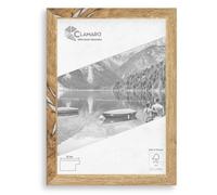 Clamaro 'COLLAGE' picture frame 70x140 handmade | Oak Oldwood | modern angular frame made from MDF wood with acrylic glass pane, back board and metal hanger (horizontal and vertical)