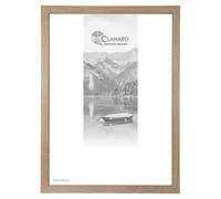 CLAMARO 'Collage' Picture Frame 82 x 107 cm, Handmade Made to Measure, Sonoma Oak, Modern Square MDF Wooden Picture Frame with Acrylic Glass, Back Panel and Hanger (Landscape and Portrait)