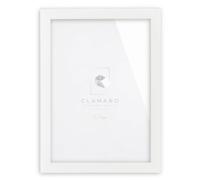 CLAMARO Collage Picture Frame, Matt White, MDF, 90 x 130 cm | Foil Wrapped MDF Moulding, HDF Backing Board, Metal Sawtooth Hanger, Portrait and Landscape, Handmade in Germany
