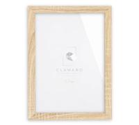 CLAMARO Collage Picture Frame, Sonoma Oak, MDF, 91 x 72 cm | Foil Wrapped MDF Moulding, HDF Backing Board, Metal Sawtooth Hanger, Portrait and Landscape, Handmade in Germany