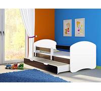 Clamaro Fantasia Basic 140x70, 160x80 or 180x80 Children's Bed Set Including Mattress, Slatted Frame and with or without Bed Box Drawer, Adjustable Drop Protection and Edge Protection Strips