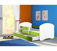 Clamaro Fantasia Basic 140x70, 160x80 or 180x80 Children's Bed Set Including Mattress, Slatted Frame and with or without Bed Box Drawer, Adjustable Drop Protection and Edge Protection Strips