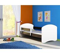 Clamaro Fantasia Basic 140x70, 160x80 or 180x80 Children's Bed Set Including Mattress, Slatted Frame and with or without Bed Box Drawer, Adjustable Drop Protection and Edge Protection Strips
