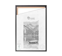 CLAMARO Floating Frame SFR35, 50x60 cm, Stretched Canvas, Matt Black | MDF Frame Moulding, Shadow Gap Approx 7-8 mm, Metal Sawtooth Hanger, With Fixings, Without Canvas