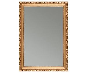 CLAMARO Karl Antique Baroque Wall Mirror, Wooden Frame, Bronze, 45 x 85 cm | Spruce Wood, Handmade in Germany, Real Glass Mirror, HDF Backing Board, Metal Hanger, Portrait and Landscape