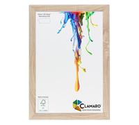 CLAMARO 'Neo Collage' Picture Frame 41 x 51 cm Handmade Made to Measure Oak Sonoma MDF Wood Design Wooden Picture Frame with Acrylic Glass and Metal Hanger (Landscape and Portrait)