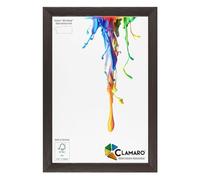 CLAMARO 'Neo Collage' Picture Frame 44x60 Handcrafted Made-to-Measure | Wenge Dark Brown | MDF Wood Design Wooden Picture Frame in crylic Glass and Metal Hanger (Landscape & Portrait)