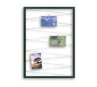 CLAMARO Photo Holder with String and 20 Wooden Pegs, Dark Green, 50 x 70 cm