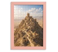 CLAMARO 'PUZZLED' Puzzle Frame for 50 x 70 cm Puzzle - Puzzle Picture Frame in Pink Pastel Decor - Picture Frame with 30 mm Wide MDF Wood Frame Including Acrylic Glass and Back Panel
