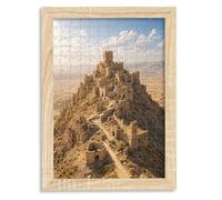 CLAMARO 'PUZZLED' Puzzle Frame for 50 x 70 cm Puzzle - Puzzle Picture Frame in Sonoma Oak Decor - Picture Frame with 30 mm Wide MDF Wood Frame Including Acrylic Glass and Back Panel