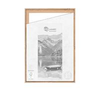 CLAMARO 'SFR35' Shadow Joint Frame for 80 x 120 cm Stretcher Frame | Oak Reclaimed Wood Silver | MDF Wood Picture Frame for Stretcher Frame Canvas Includes Hanger and Mounting Material