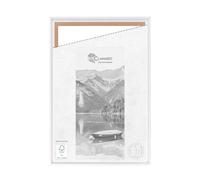 CLAMARO 'SFR35' Shadow Joint Frame for DIN A1 (59.4 x 84.1 cm) Stretcher Frame | Matt White | MDF Wood Picture Frame for Stretcher Frame Canvas with Hanger and Mounting Material