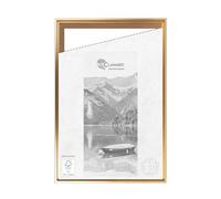 CLAMARO 'SFR35' Shadow Joint Frame for DIN A3 (29.7 x 42 cm) Stretcher Frame | Gold | MDF Wood Picture Frame for Stretcher Frame Canvas with Hanger and Mounting Material