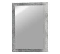 CLAMARO 'Vision' Wall Mirror 40 x 40 cm Made to Measure | Brushed Silver | Modern Square Mirror with MDF Wooden Frame with Metal Hanger and Mounting Material (Landscape and Portrait Format)