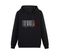 Clamguard Hitman No 47 Barcode Bar Code No Number Number 47 Game Movie Mens Sweatshirts Cotton Unisex Black Pullover Hoodies XL
