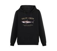 Clamguard Salty Crew Bruce Mens Sweatshirts Cotton Unisex Black Pullover Hoodies L