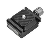 Clamp Adapter Plate Clamp Aluminum Alloy CNC Precision Machining 38 42mm Adjustable Jaw with 1 4 Inch 3 8 Inch Screw Holes for Tripod Monopod