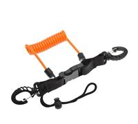 Clamp and Quick Buckle Diving Coil Strap Anti-Lost Spring Rope Strap Underwater Diving Strap with Diving Spring Clips
