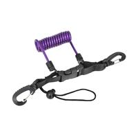 Clamp and Quick Buckle Diving Coil Strap Anti-Lost Spring Rope Strap Underwater Diving Strap with Diving Spring Clips